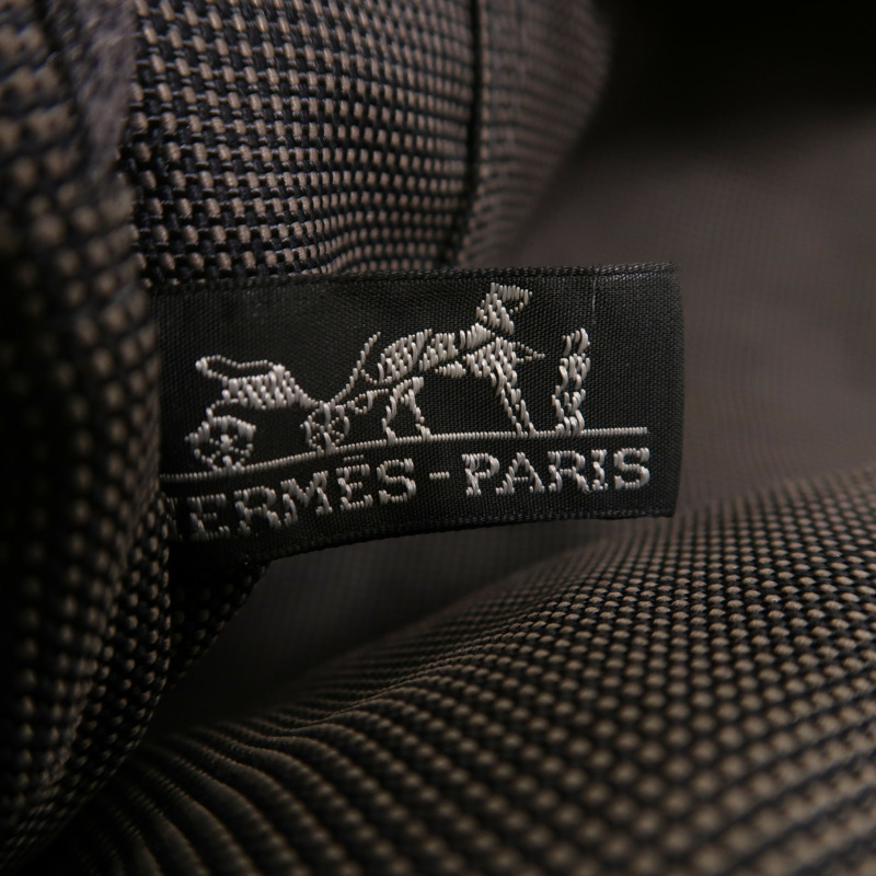 HERMES 帆布Herline銀扣手挽袋-5