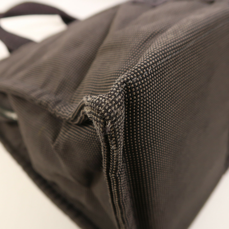 HERMES 帆布Herline銀扣手挽袋-11