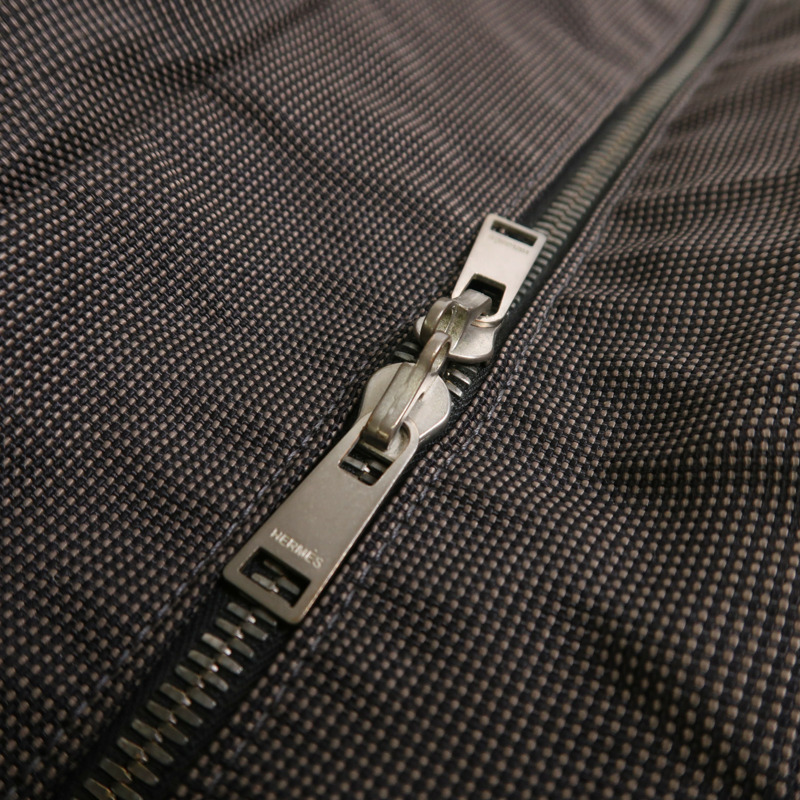 HERMES 帆布Herline銀扣手挽袋-12