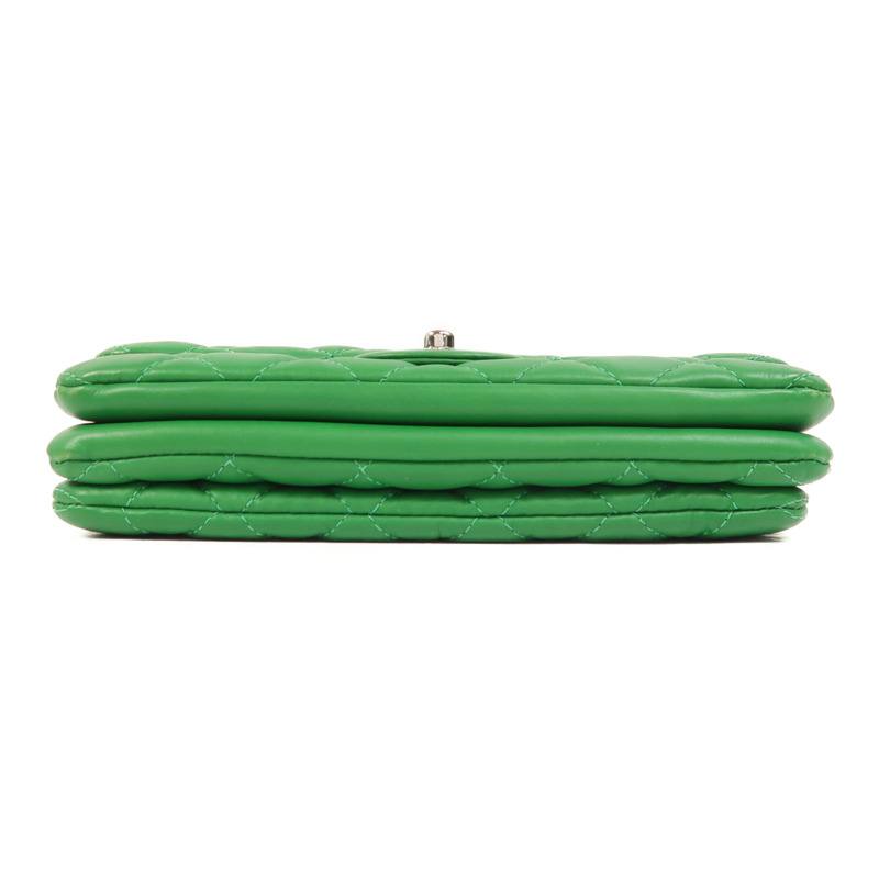 CHANEL 羊皮皮革Shoulder Bag銀扣鏈帶肩背袋-3