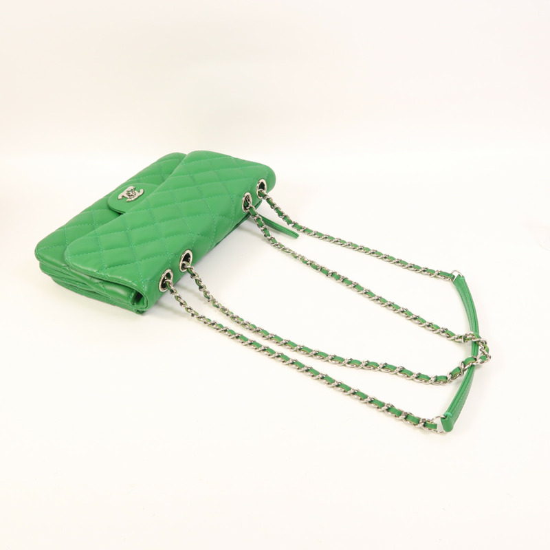 CHANEL 羊皮皮革Shoulder Bag銀扣鏈帶肩背袋-8