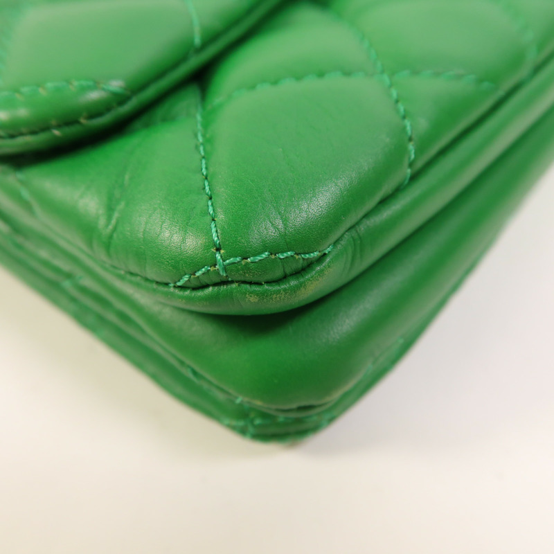 CHANEL 羊皮皮革Shoulder Bag銀扣鏈帶肩背袋-11