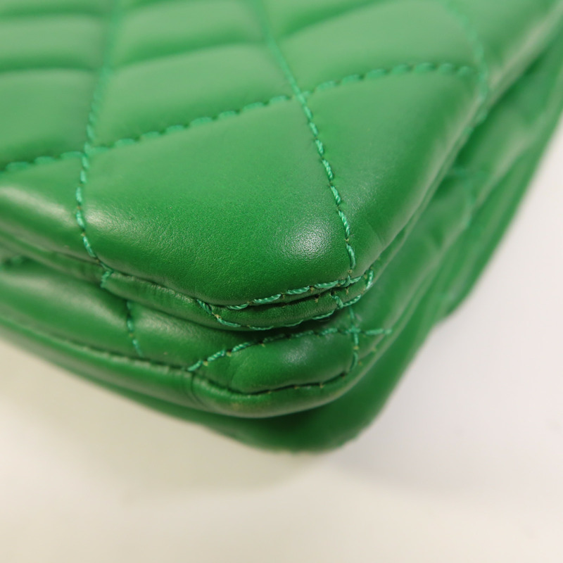 CHANEL 羊皮皮革Shoulder Bag銀扣鏈帶肩背袋-12