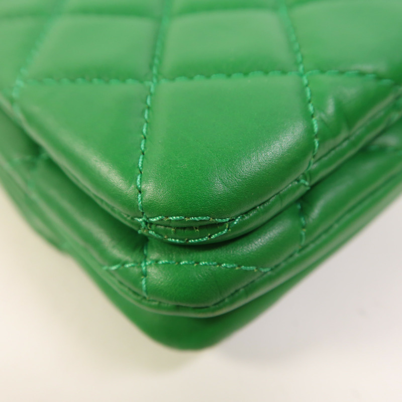 CHANEL 羊皮皮革Shoulder Bag銀扣鏈帶肩背袋-13