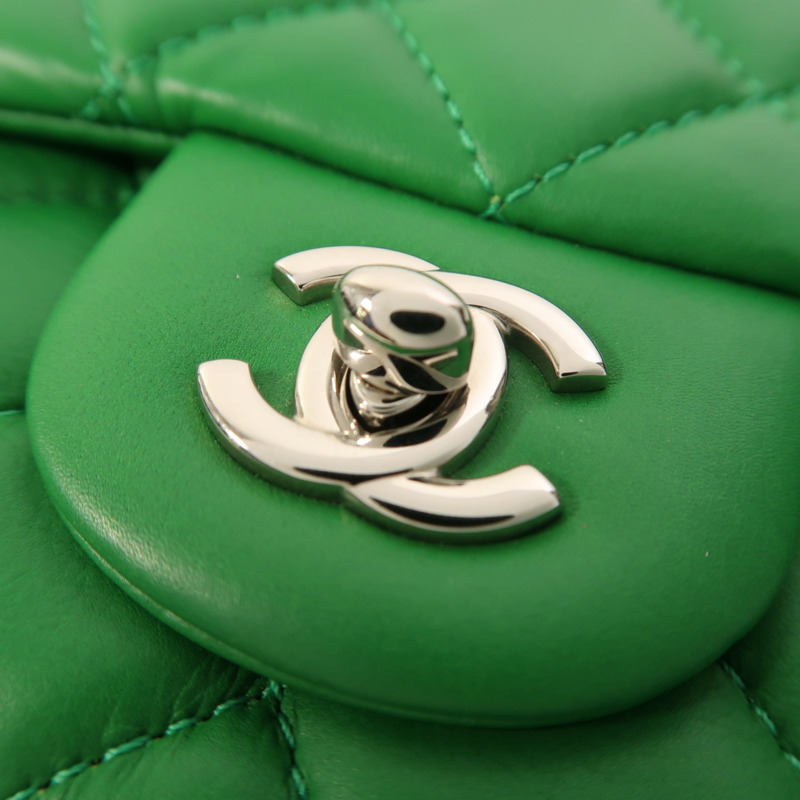 CHANEL 羊皮皮革Shoulder Bag銀扣鏈帶肩背袋-15