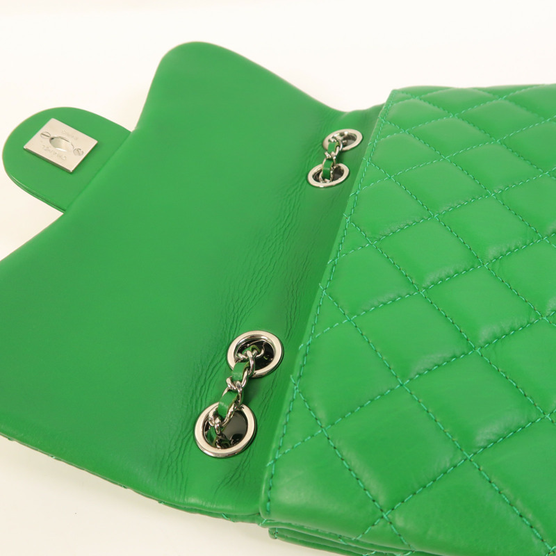 CHANEL 羊皮皮革Shoulder Bag銀扣鏈帶肩背袋-16