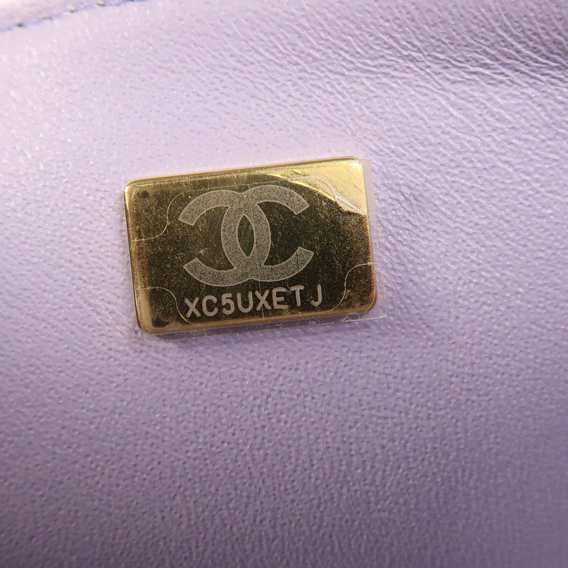 CHANEL 羊皮皮革Mini Flap Bag With Top Handle金扣手挽肩背兩用袋-6
