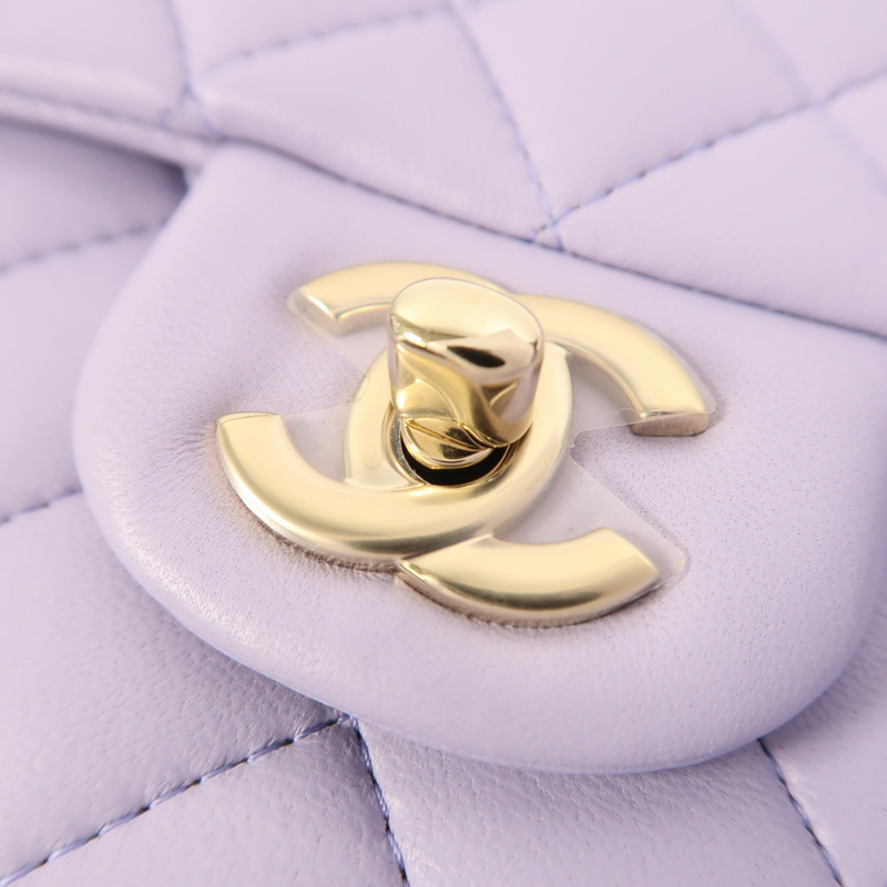 CHANEL 羊皮皮革Mini Flap Bag With Top Handle金扣手挽肩背兩用袋-9