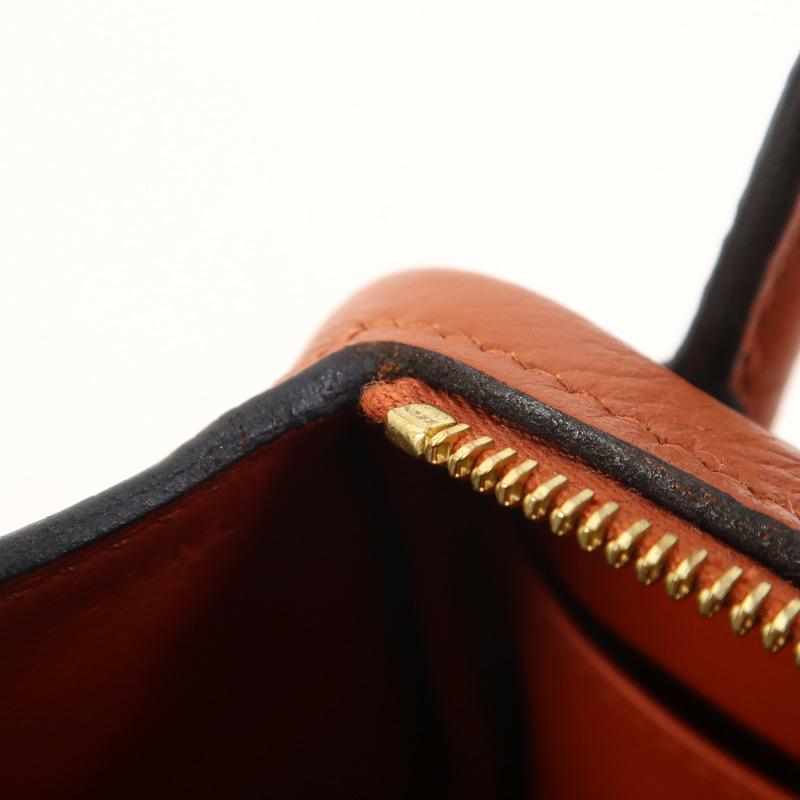 HERMES Clemence皮革Mini Lindy金扣手挽肩背兩用袋Cuivre-16