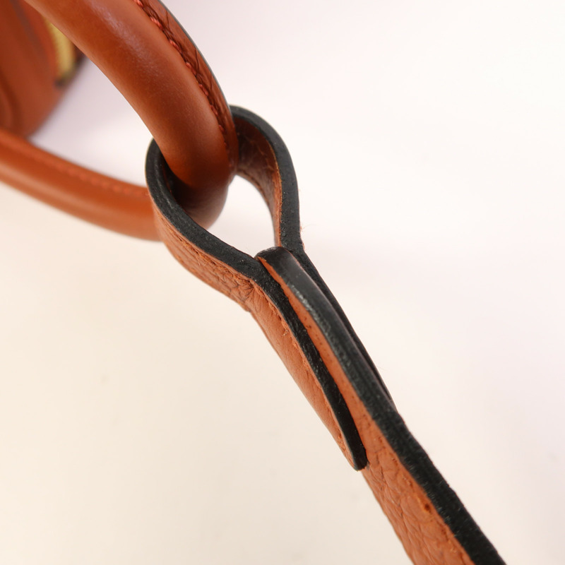 HERMES Clemence皮革Mini Lindy金扣手挽肩背兩用袋Cuivre-18