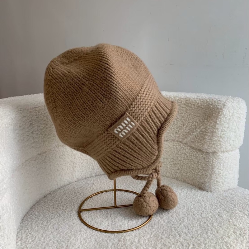 miu miu棕色毛帽-2