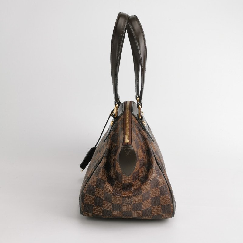 Louis Vuitton(LV)Verona小號牛皮棋盤格Logo徽標托特包手提包-2