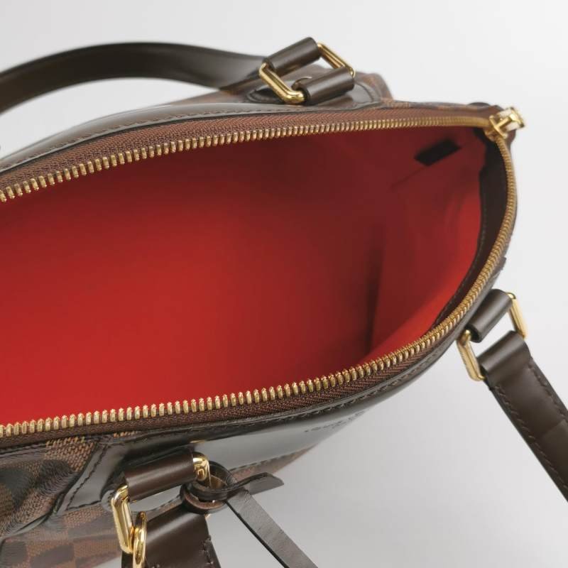 Louis Vuitton(LV)Verona小號牛皮棋盤格Logo徽標托特包手提包-6