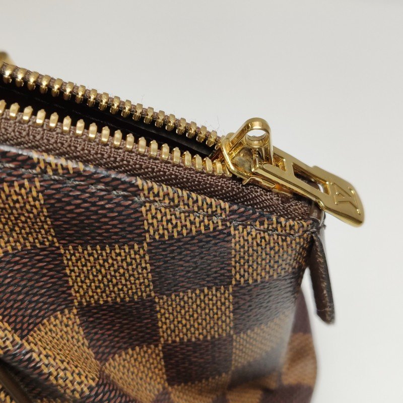 Louis Vuitton(LV)Verona小號牛皮棋盤格Logo徽標托特包手提包-9