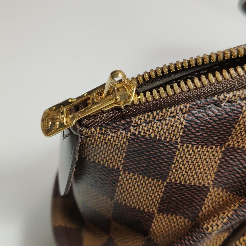 Louis Vuitton(LV)Verona小號牛皮棋盤格Logo徽標托特包手提包-11