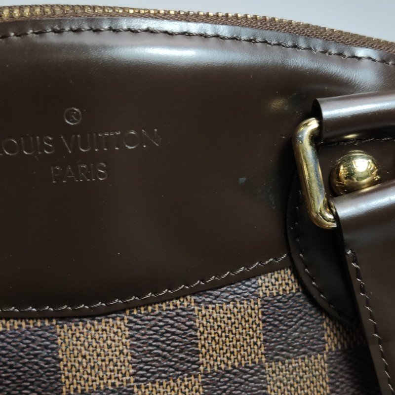 Louis Vuitton(LV)Verona小號牛皮棋盤格Logo徽標托特包手提包-12