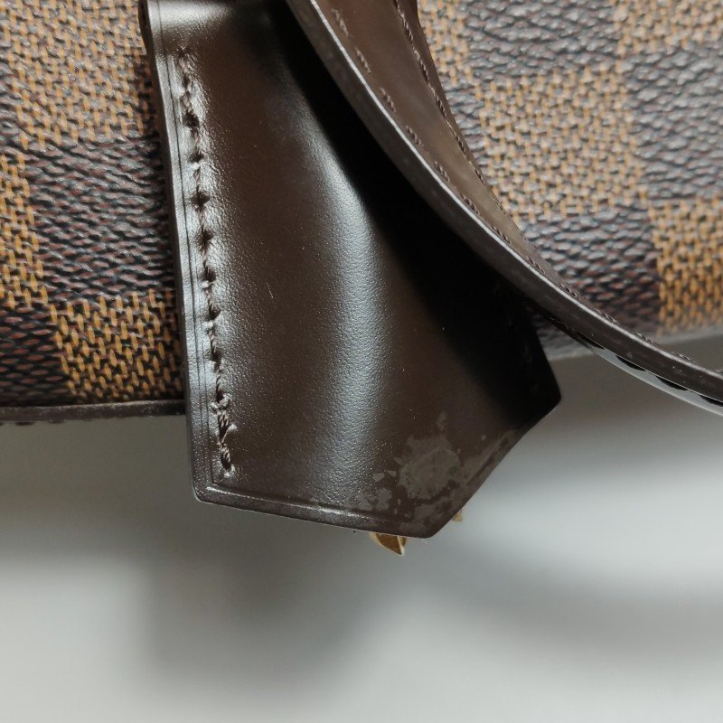 Louis Vuitton(LV)Verona小號牛皮棋盤格Logo徽標托特包手提包-13