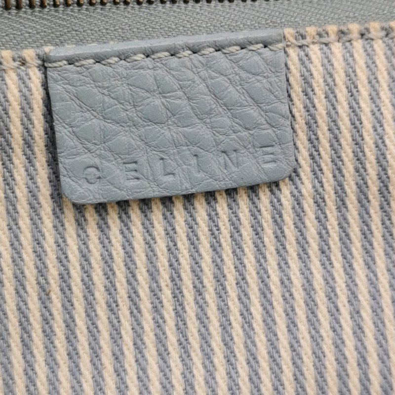 Celine牛皮純色金屬針扣單肩包-7