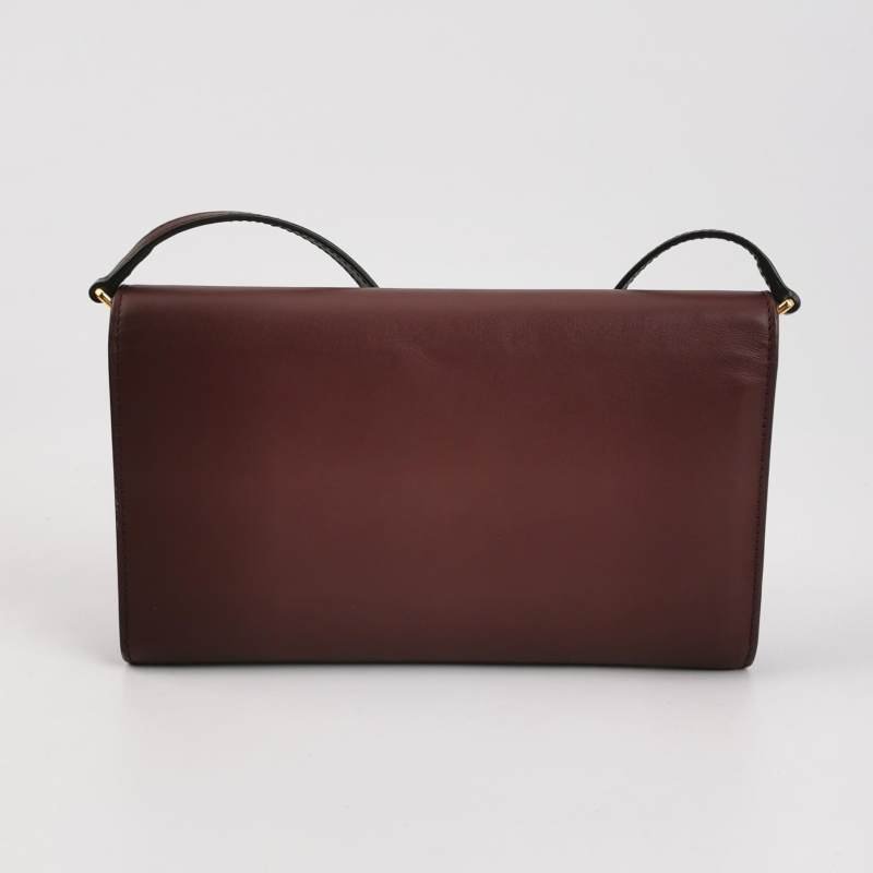 Burberry Hazelmere牛皮純色字母logo斜挎包單肩包-4