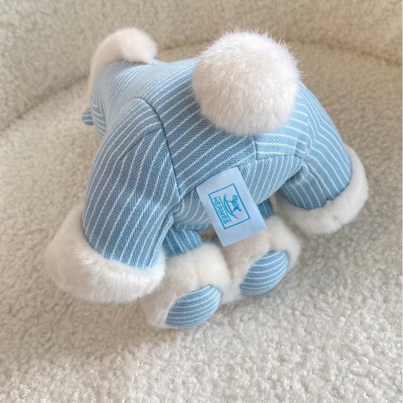 Hermes 藍色條紋玩偶馬娃娃-3