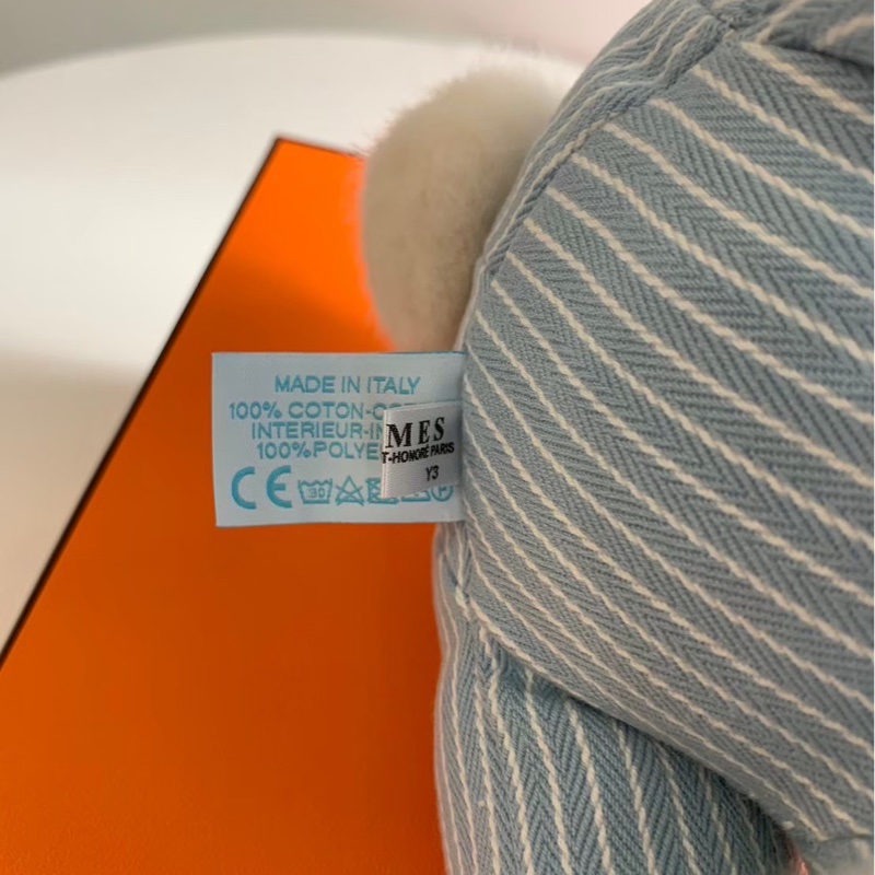 Hermes 藍色條紋玩偶馬娃娃-5