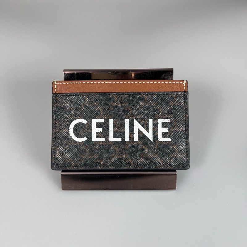 CELINE   凱旋老花字體卡夾-0