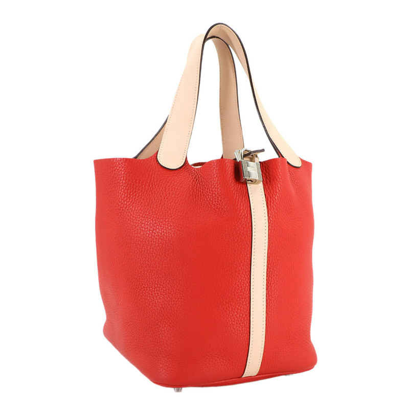 愛馬仕 Hermès Picotin Lock Touch 22mm 手提包，顏色包括 Taurillon Clemence、Swift、Rouge Tomato 和 Rose Eglantine，帶有 X 印章-2