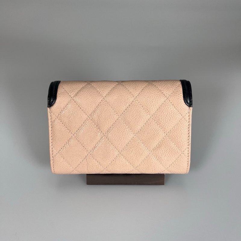 CHANEL COCOMARK中夾 荔枝粉膚 26開-1