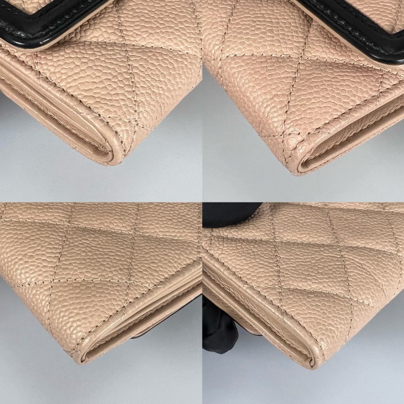 CHANEL COCOMARK中夾 荔枝粉膚 26開-9