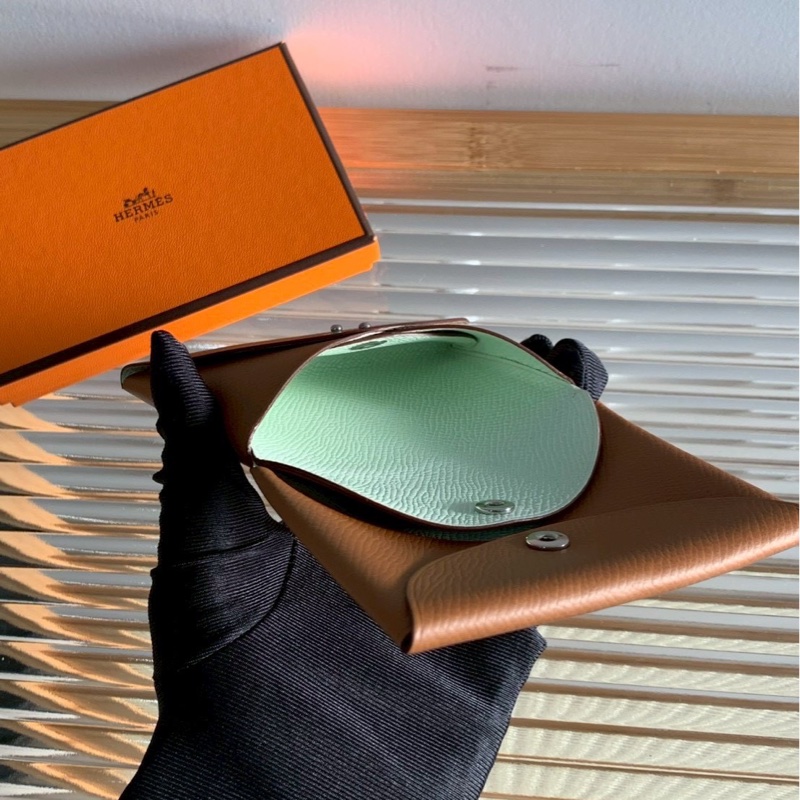 Hermes Calvi duo 金棕拼氣泡綠/迷霧灰-3