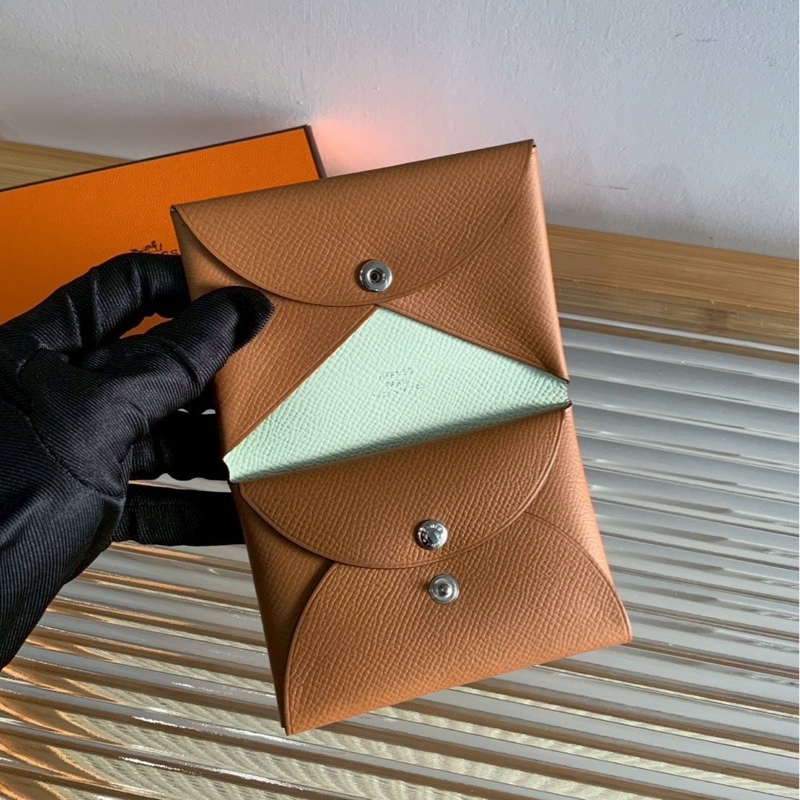 Hermes Calvi duo 金棕拼氣泡綠/迷霧灰-4