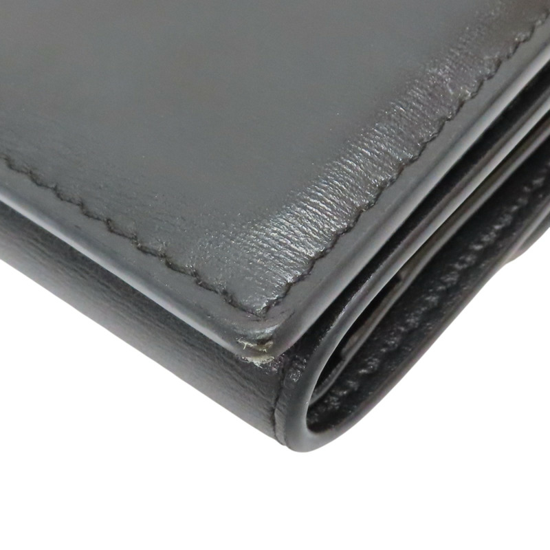 黑色 牛皮 Triomphe 扣式 三折短夾【CELINE 賽琳】 10I653DPV.38NO-12