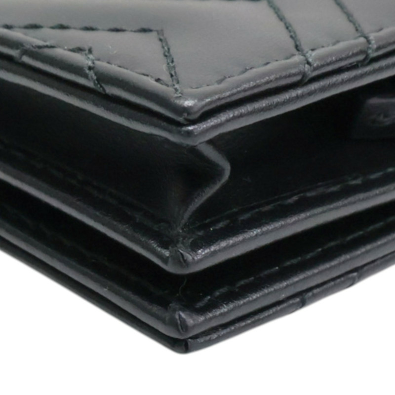 黑色 牛皮 GG Marmont 兩折 扣式 短夾【GUCCI 古馳】 466492-11