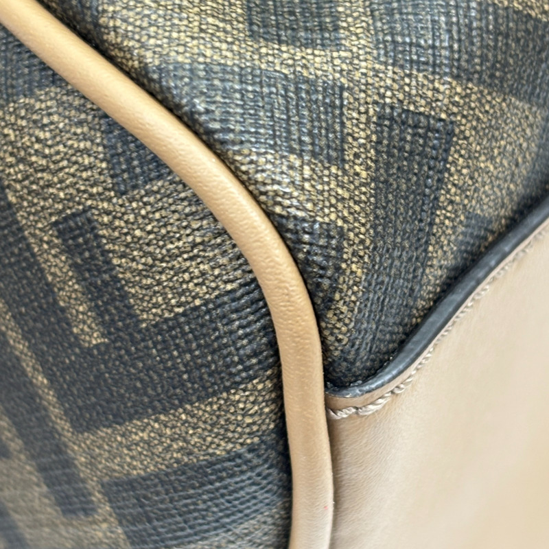 棕色 皮革 FF LOGO 後背包【FENDI 芬迪】  7VZ074-9