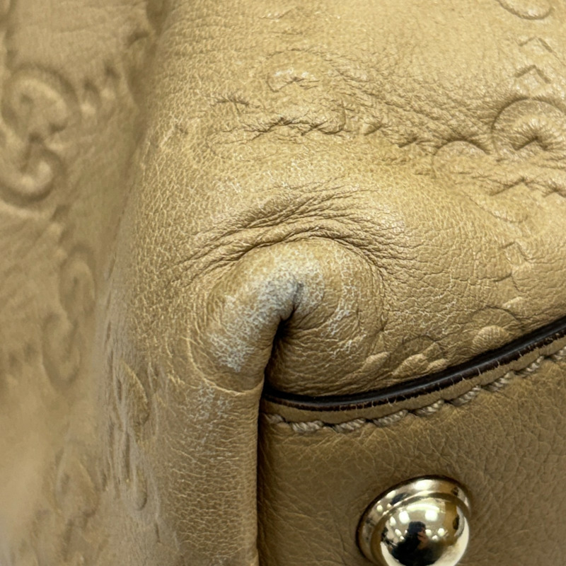 米色 Guccissima 牛皮 Britt 手提包【GUCCI 古馳】 162094-10