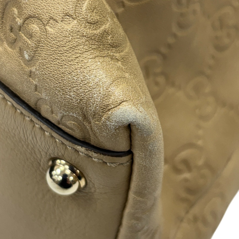 米色 Guccissima 牛皮 Britt 手提包【GUCCI 古馳】 162094-12