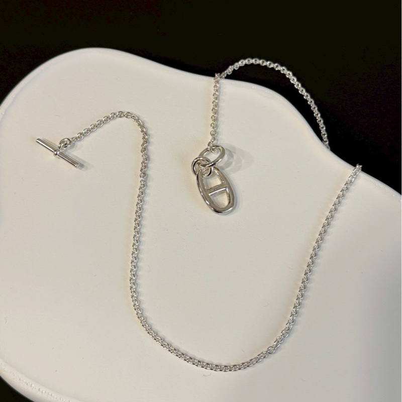 Hermes 純銀豬鼻項鍊-2