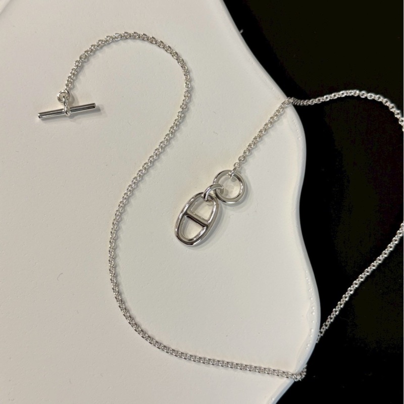 Hermes 純銀豬鼻項鍊-3