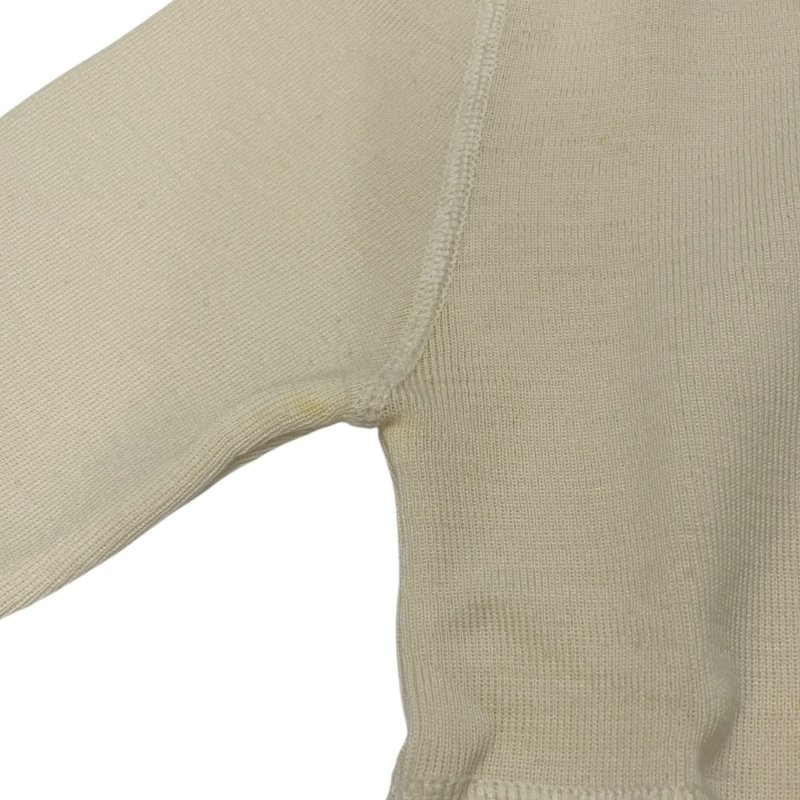 CHANEL 香奈兒 P18 刺繡LOGO羊毛長袖上衣 羊毛 米白色 42碼-7