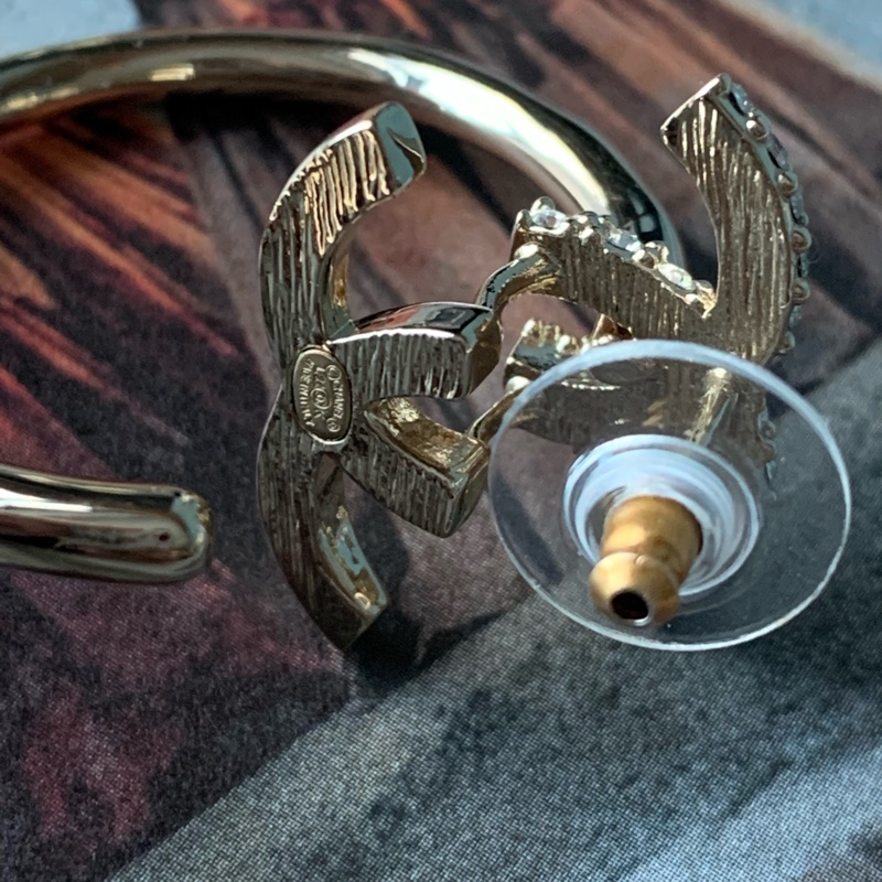 香奈兒水鑽耳環-2