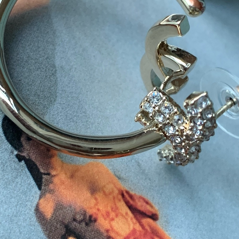 香奈兒水鑽耳環-3