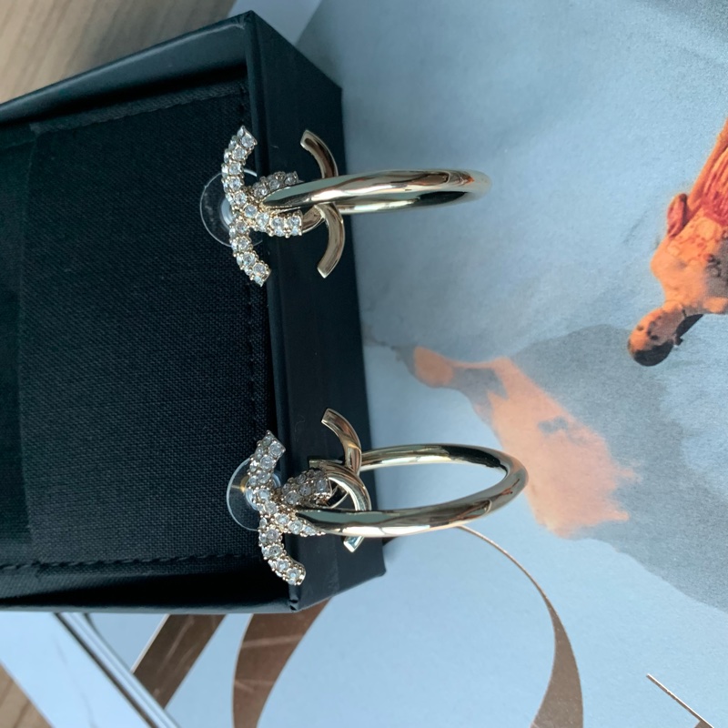 香奈兒水鑽耳環-5