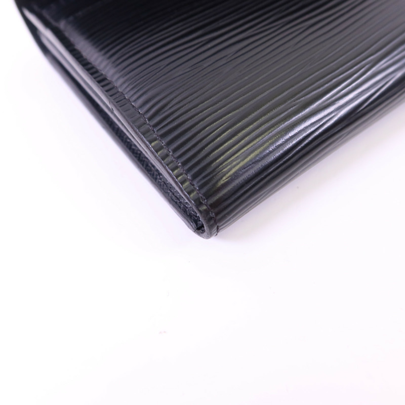 LOUIS VUITTON Epi Sarah銀扣長錢包-10