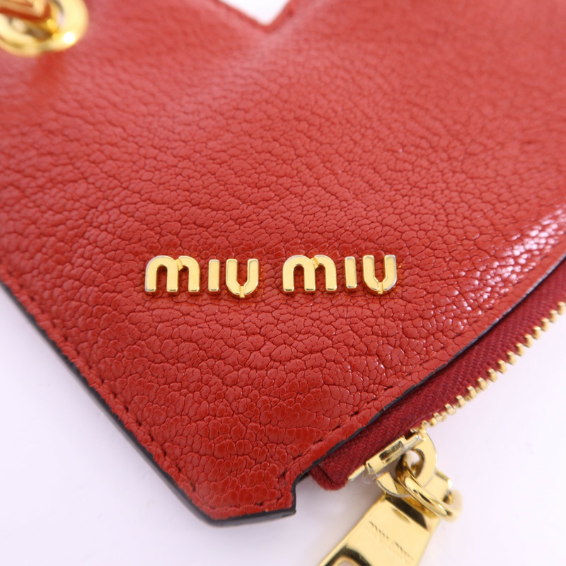 Miu Miu 牛皮皮革Coin Case金扣零錢包-8