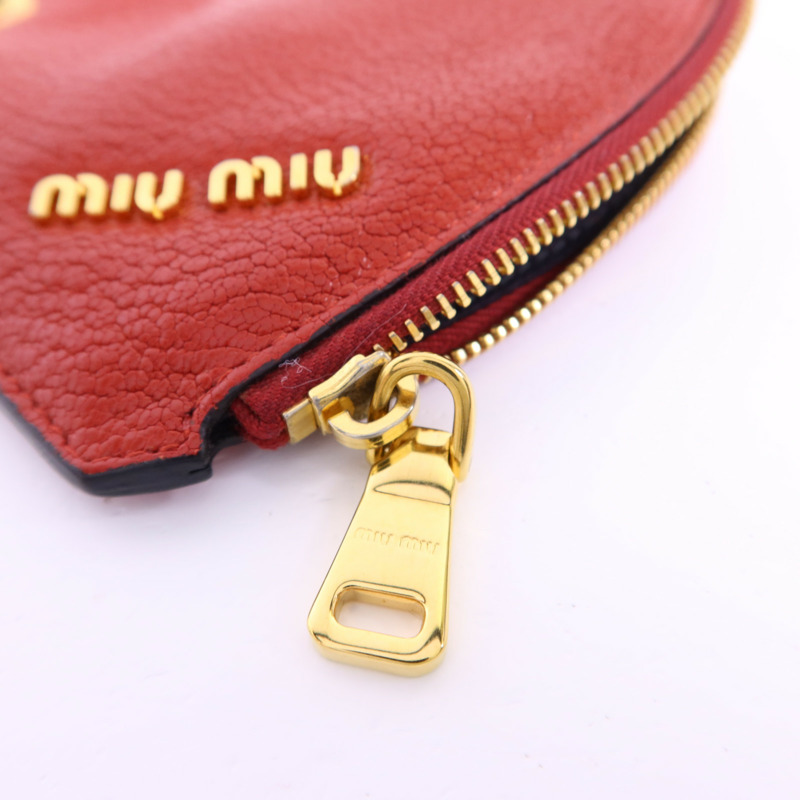 Miu Miu 牛皮皮革Coin Case金扣零錢包-9