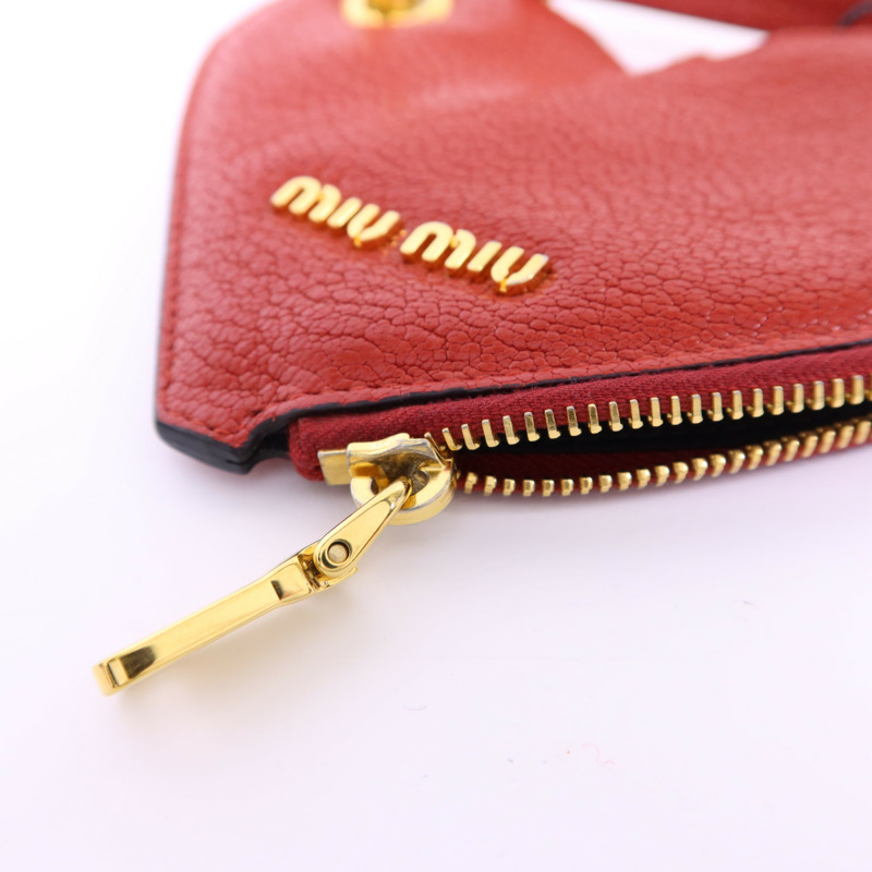 Miu Miu 牛皮皮革Coin Case金扣零錢包-10