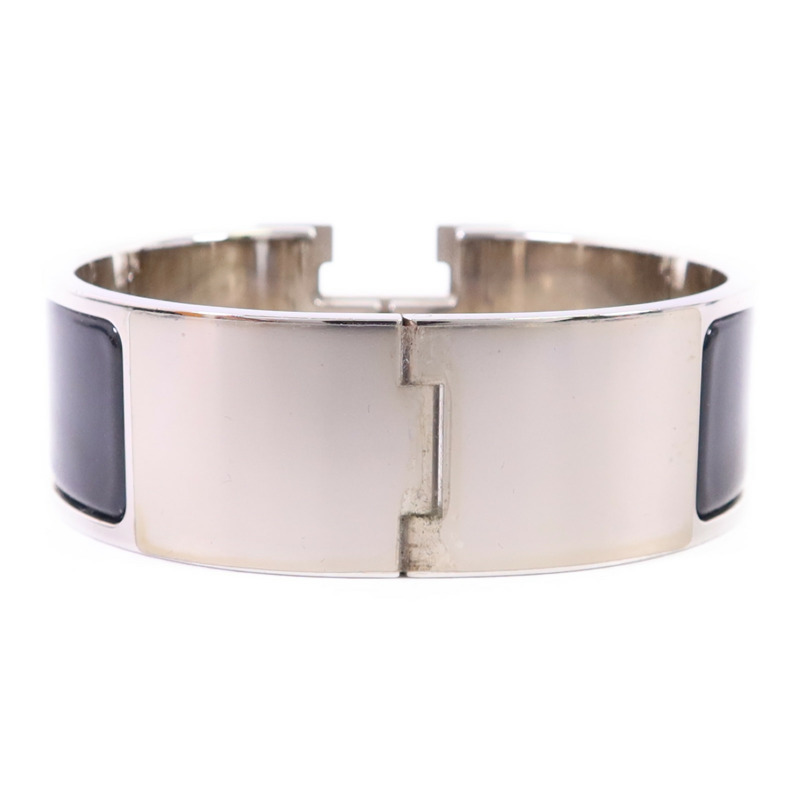 HERMES 金屬Clic-Clac H銀扣手鐲-1