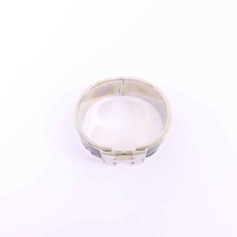 HERMES 金屬Clic-Clac H銀扣手鐲-7