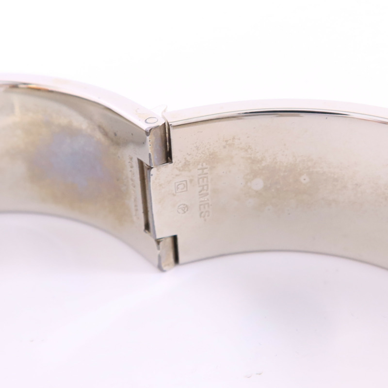 HERMES 金屬Clic-Clac H銀扣手鐲-8