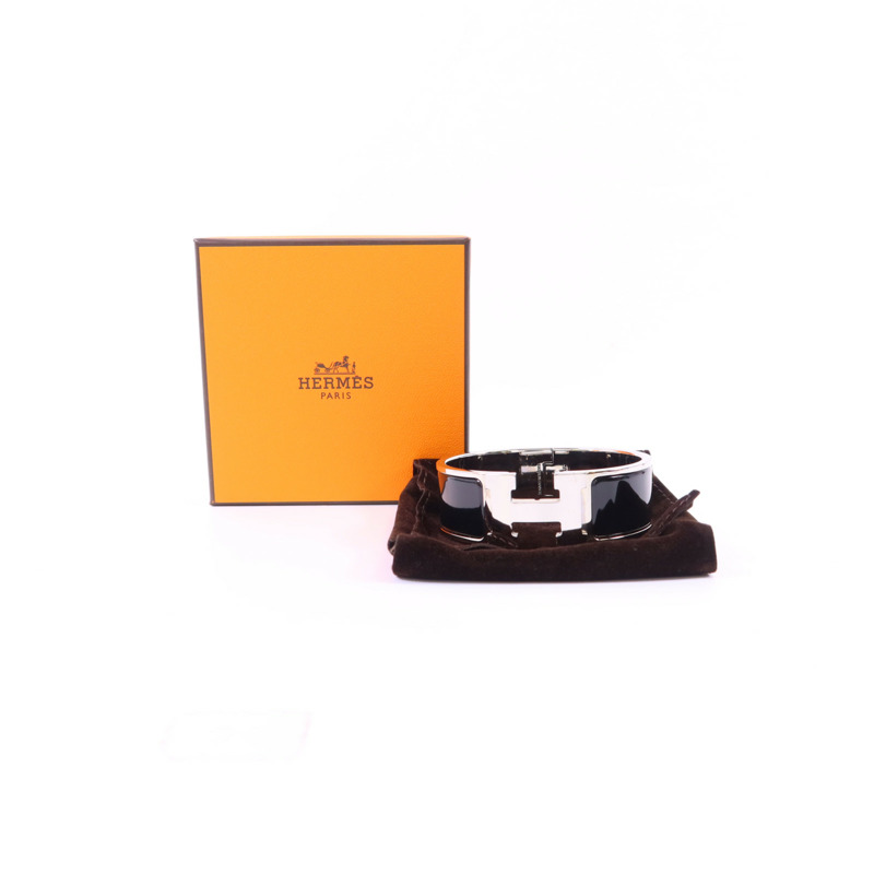 HERMES 金屬Clic-Clac H銀扣手鐲-15